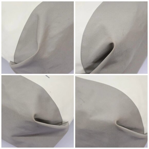 CHANEL Hand Bag Nylon 2way White Gray Silver CC Auth - Picture 16 of 16